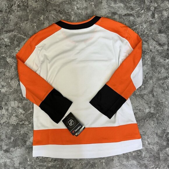 Philadelphia Flyers Jersey Youth Large XL Fanatics Breakaway White Orange - Picture 2 of 6